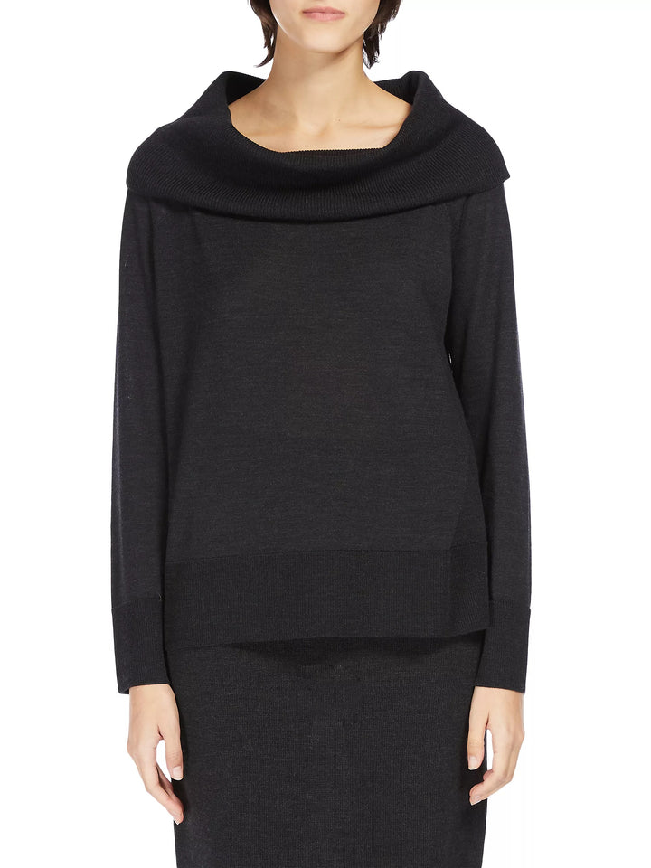 Rivetto Off-The-Shoulder Wool Sweater