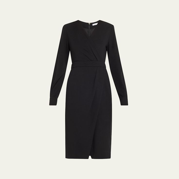 Virtus Long Sleeve Jersey Faux Wrap Dress LIANA NYC Virtus Long Sleeve Jersey Faux Wrap Dress LIANA NYC