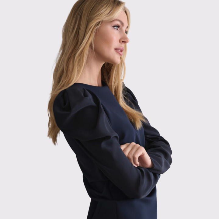 Puff Sleeve Sofia Dress in Black