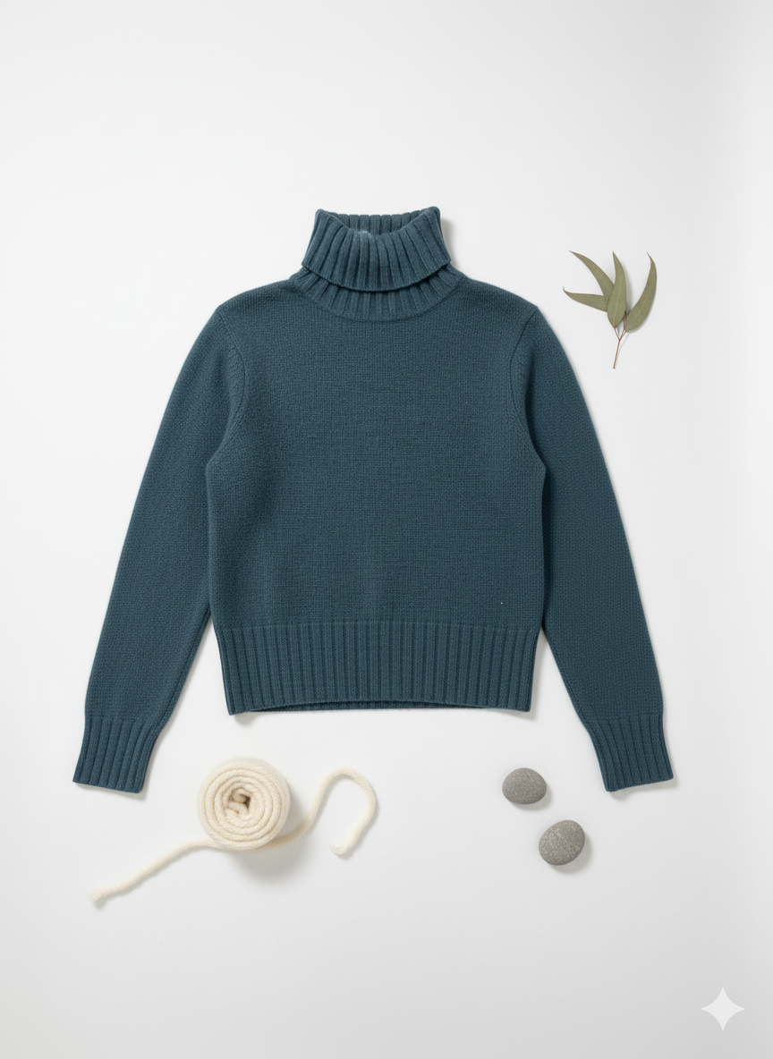 Cashmere Featherweight Turtleneck Sweater