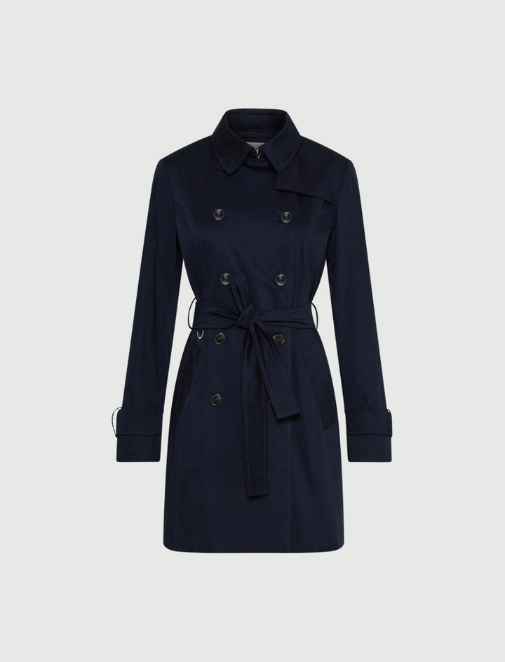 Stretch Satin Trench Coat
