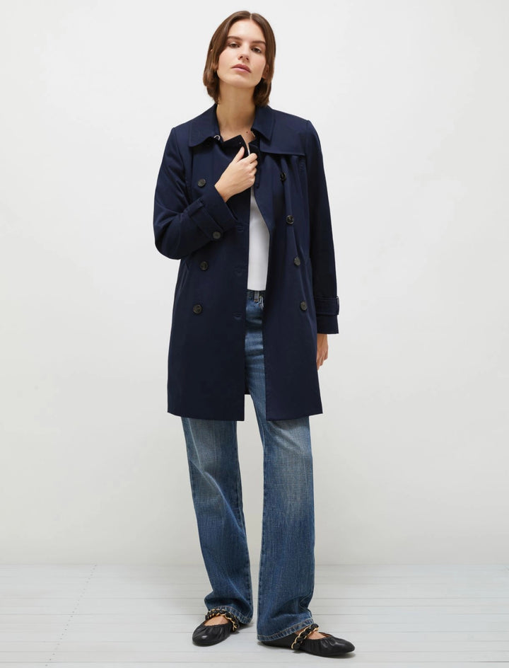 Stretch Satin Trench Coat