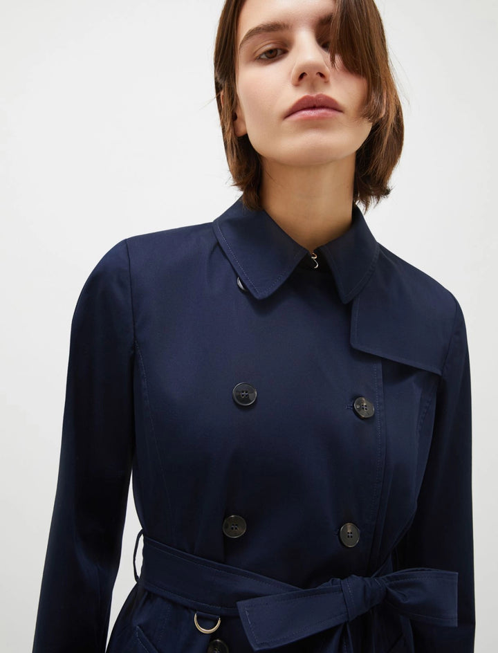 Stretch Satin Trench Coat