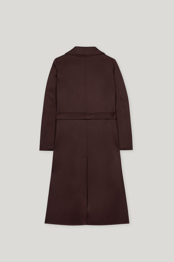 Double-face coat with belt