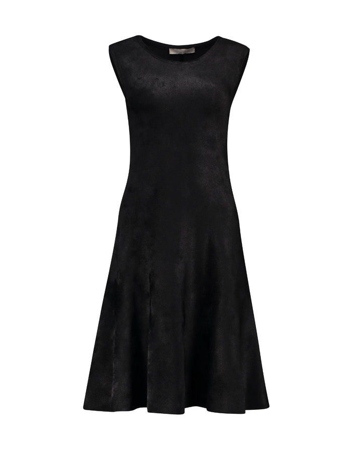 Sleeveless Knit Velour Dress