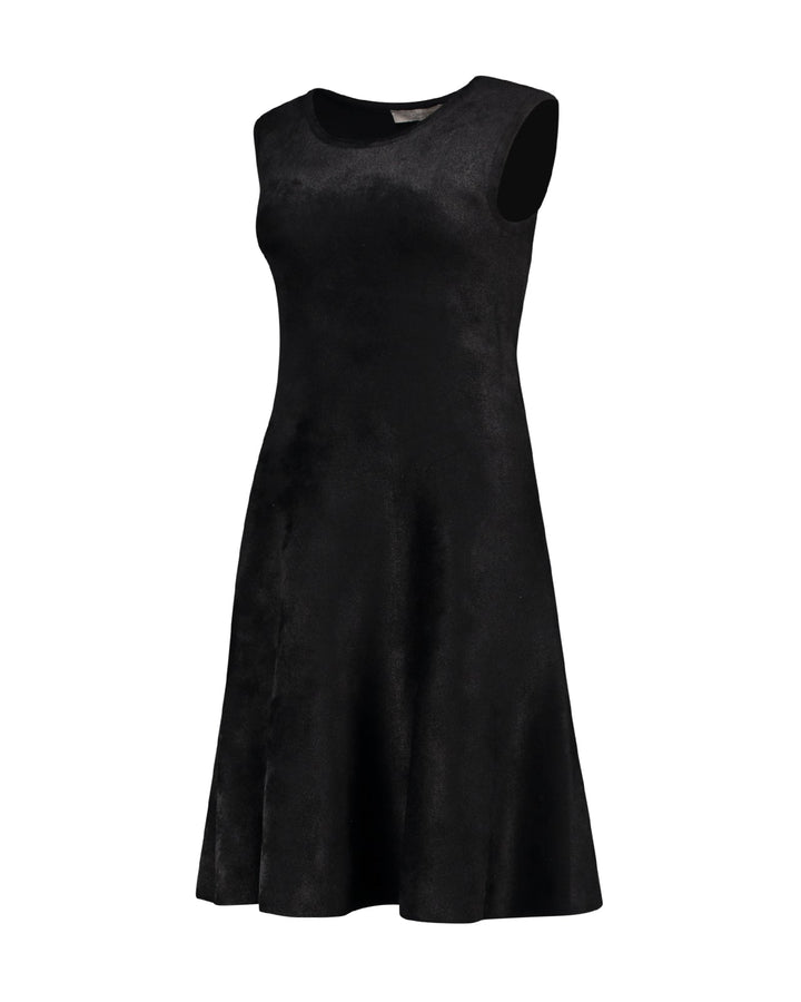 Sleeveless Knit Velour Dress
