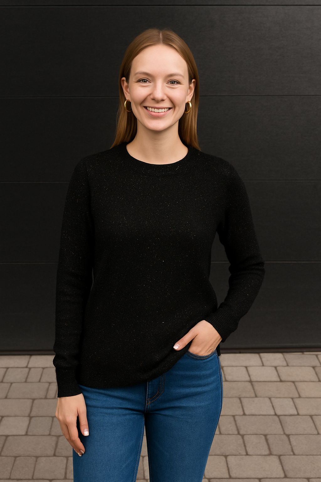 Solid Shirttail Crew Sweater