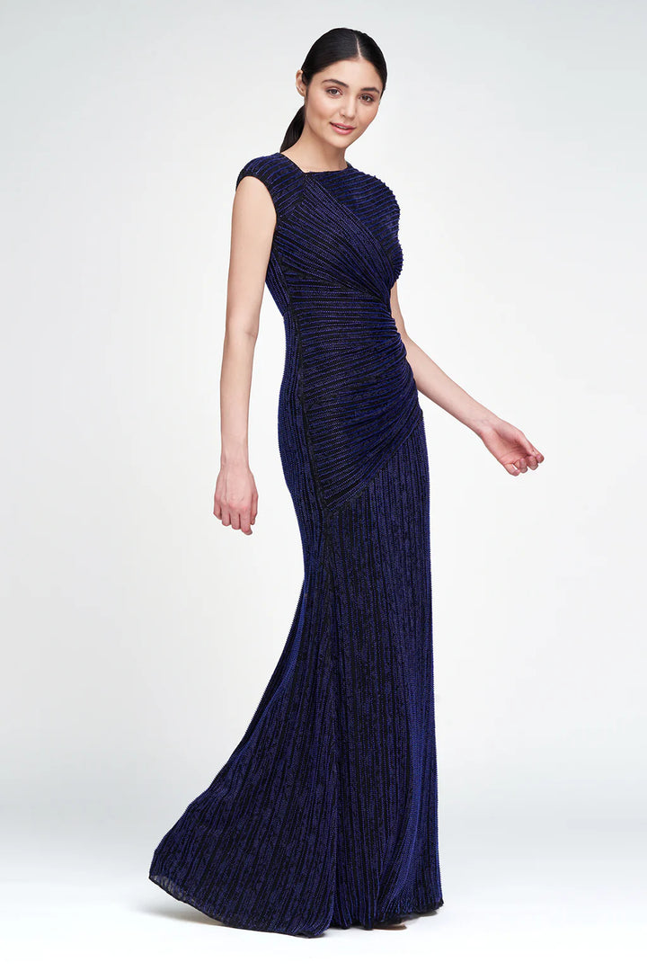 Raya Asymmetric Draped Gown