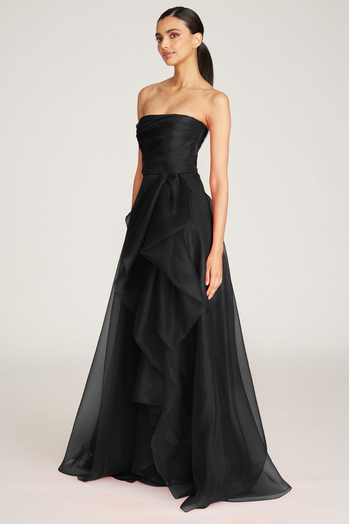 Teresa Strapless Draped Gown