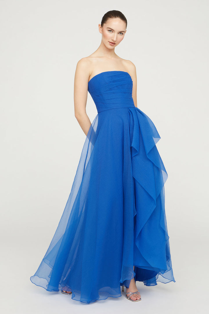 Teresa Strapless Draped Gown