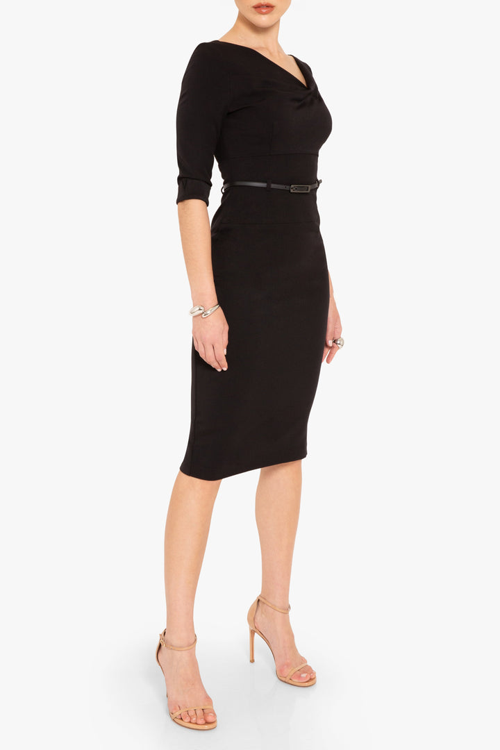 Classic 3/4 Sleeve Jackie O Sheath Dress