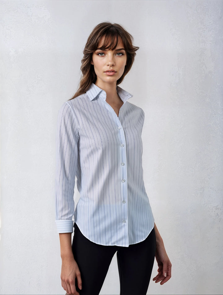 Pina Blouse - Blue Stripe