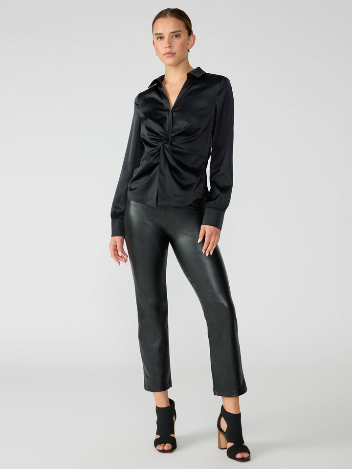 Carnaby Kick Crop Pleather