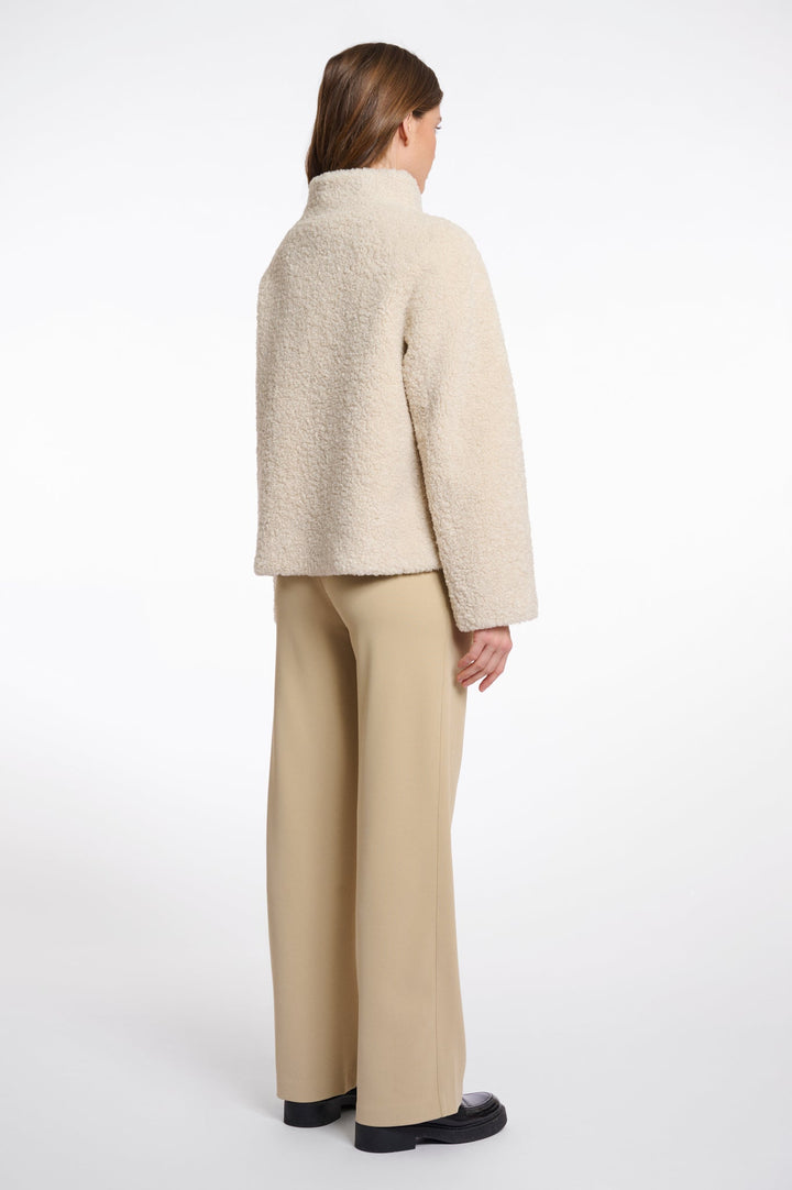 Denu Teddy Jacket with High Collar - Birch