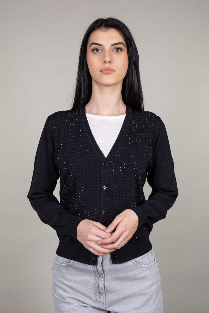 Beaded Cardigan - Nero