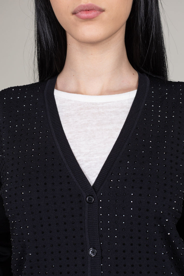 Beaded Cardigan - Nero