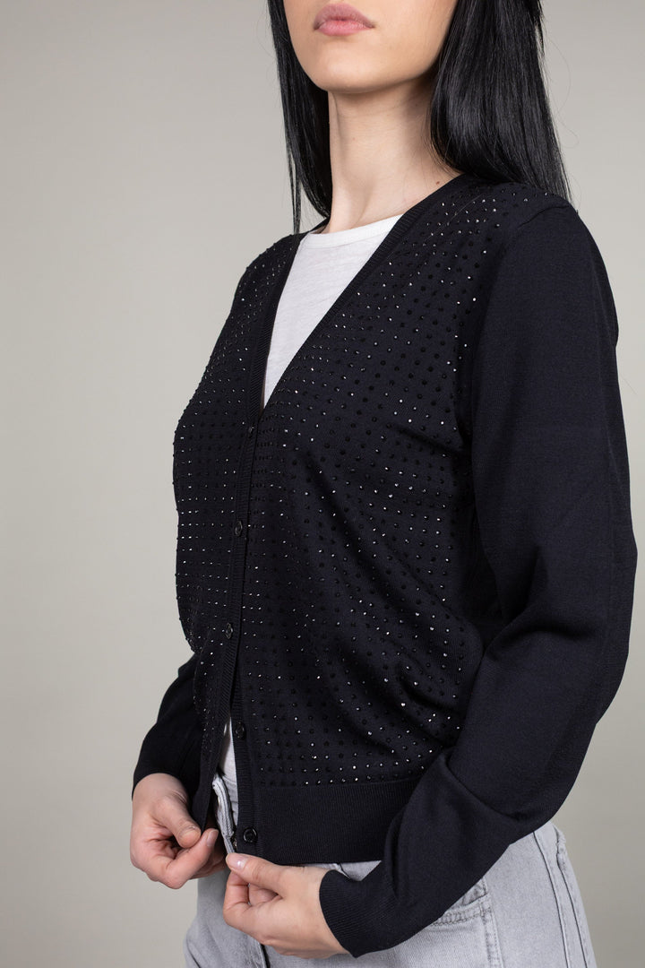 Beaded Cardigan - Nero