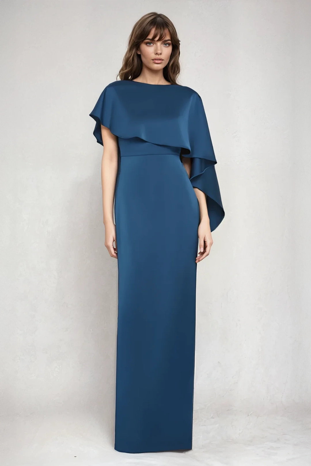 Karis Cape Column Gown