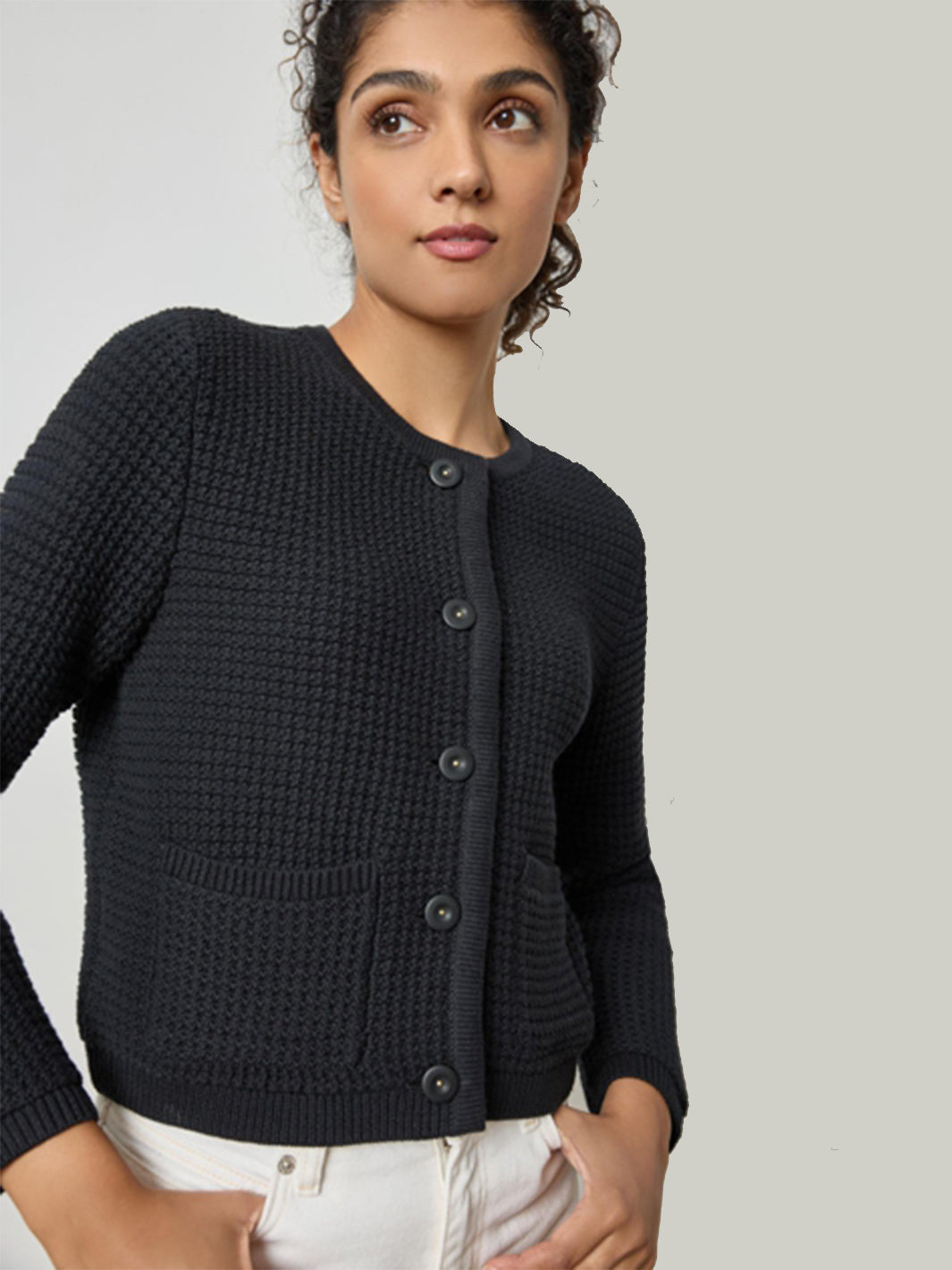 Jackie Cardigan - Black – LIANA NYC