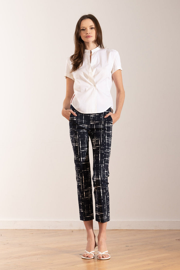 Lulu Straight Cropped Pant Graffiti Print