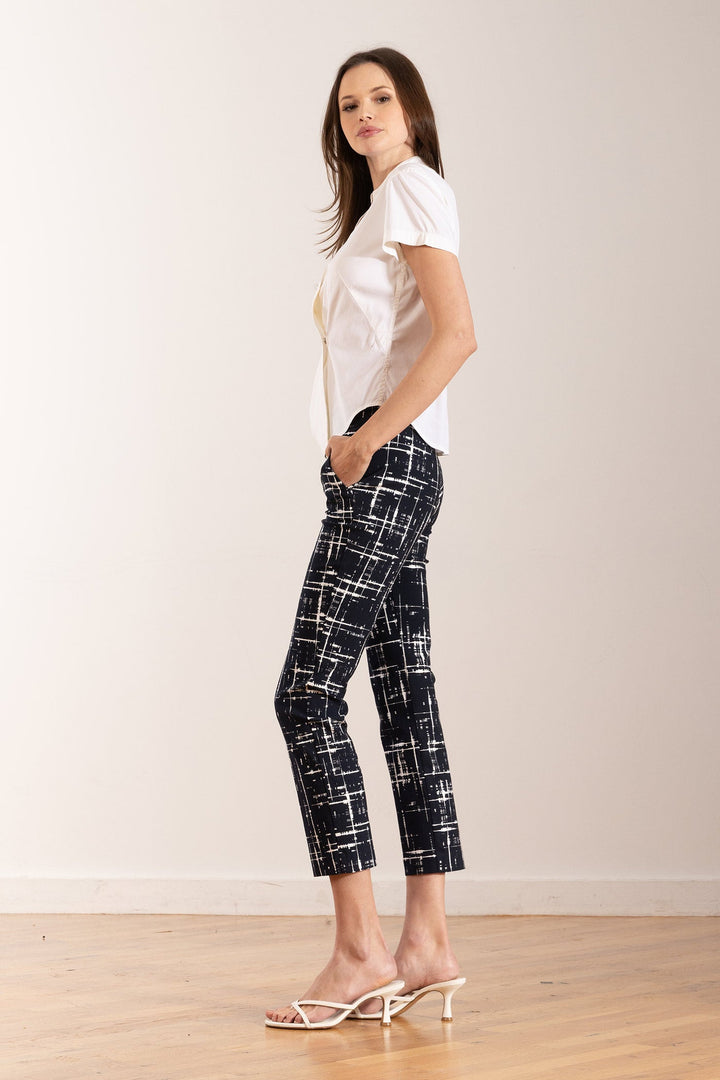 Lulu Straight Cropped Pant Graffiti Print
