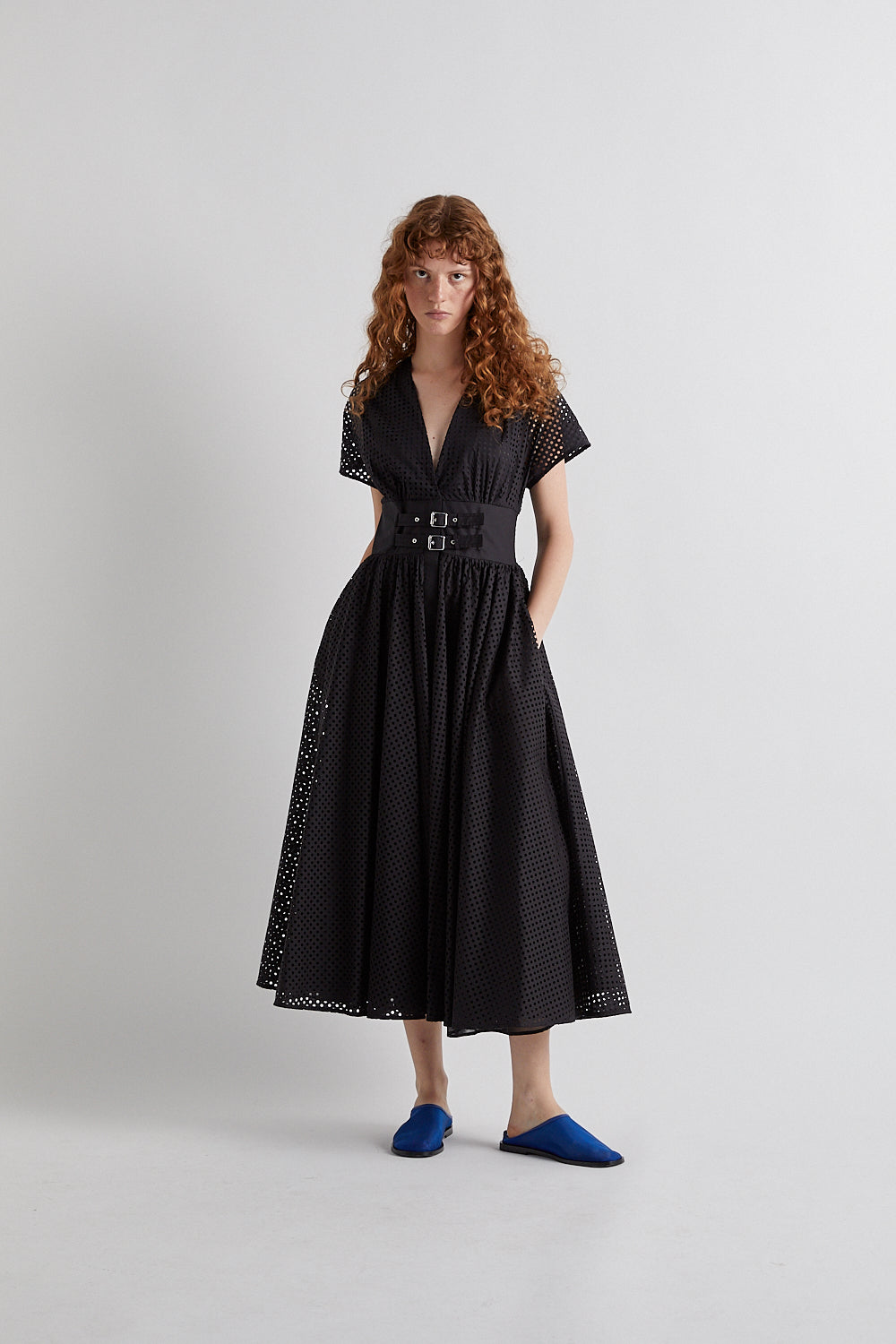 Double Buckle Eyelet Dress – LIANA NYC
