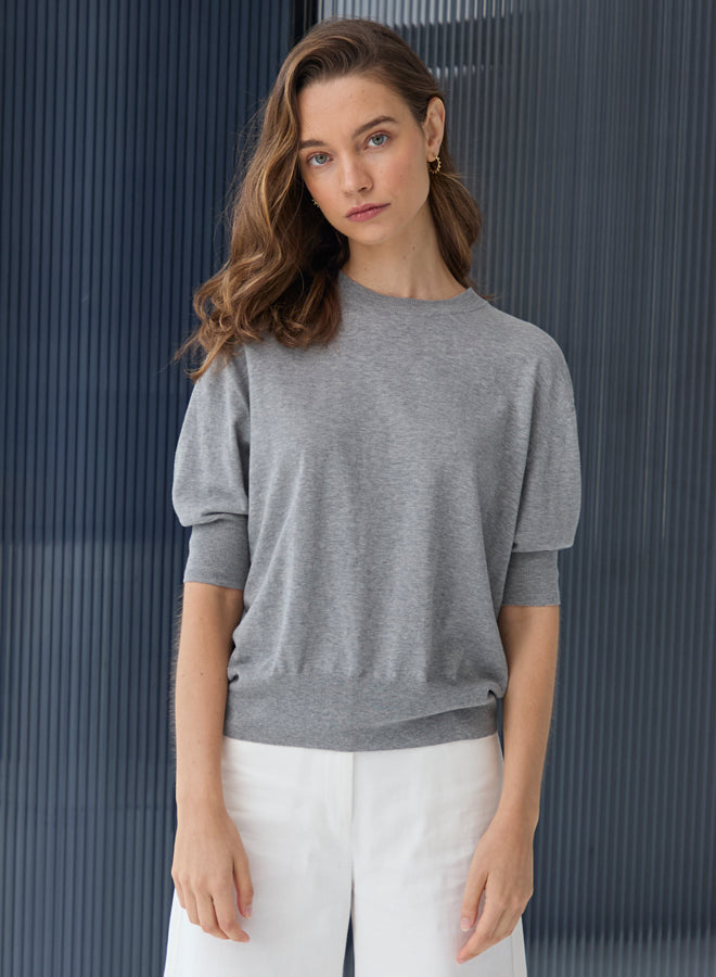 Elbow Sleeve Relaxed Crew - Piper