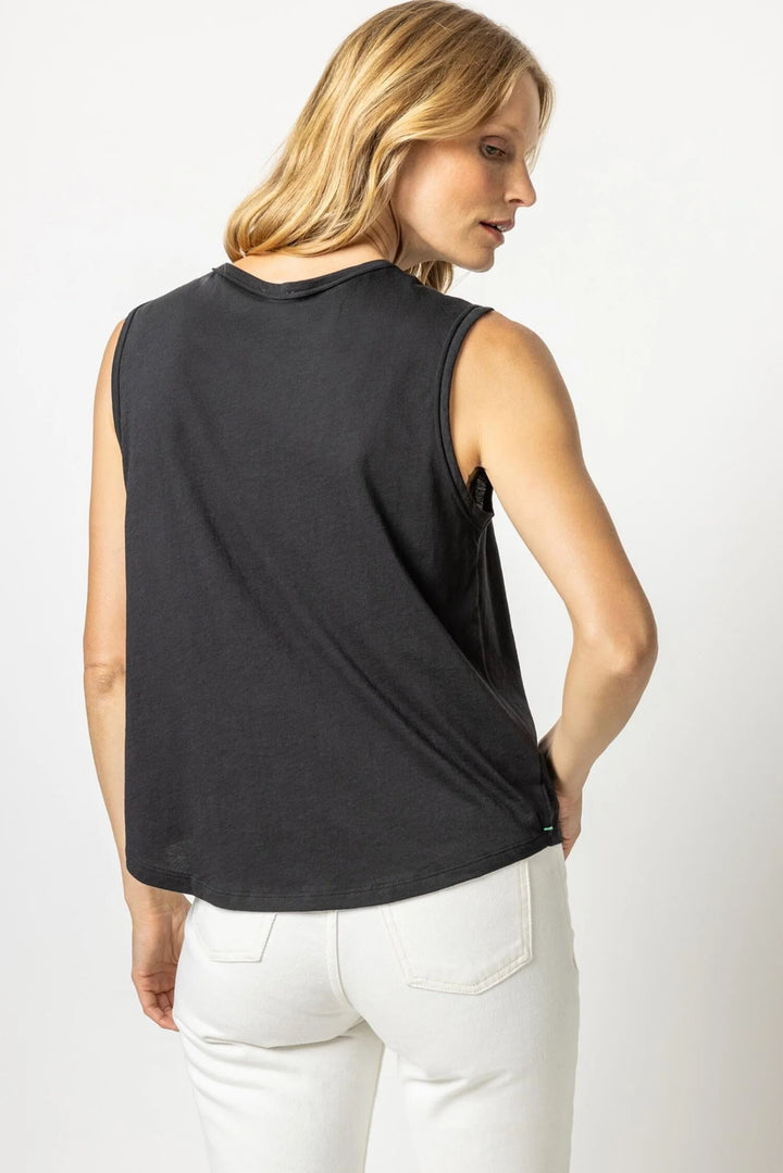 Sleeveless Pocket Crewneck