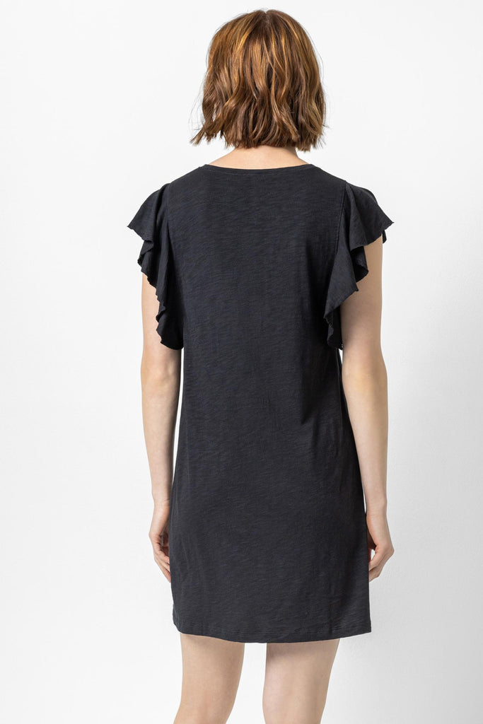 Flutter Sleeve V-Neck Dress
