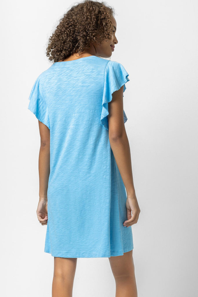 Flutter Sleeve V-Neck Dress