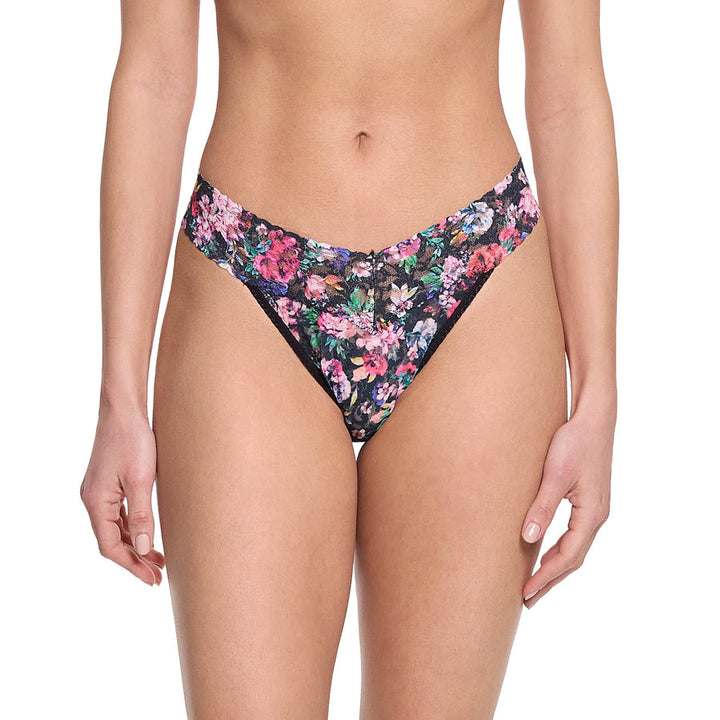 Printed Signature Lace Original Rise Thong