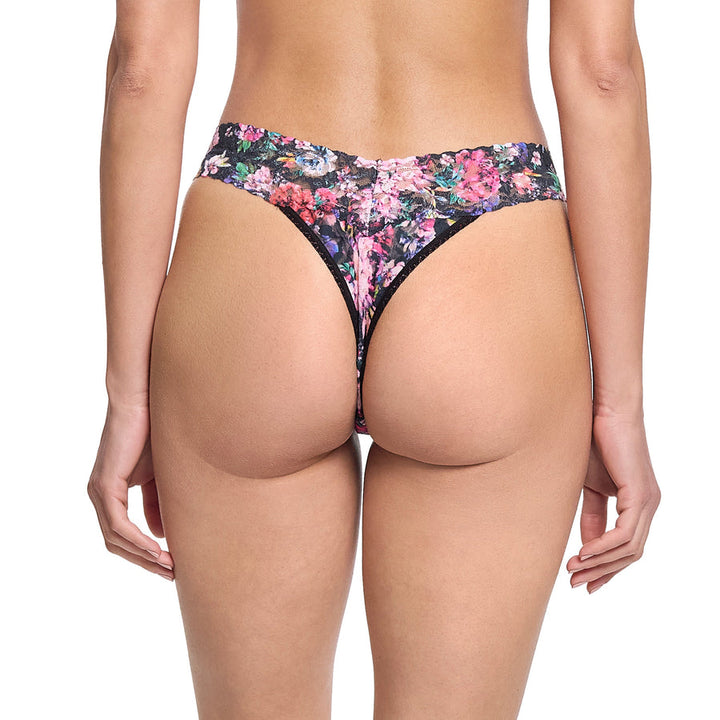 Printed Signature Lace Original Rise Thong