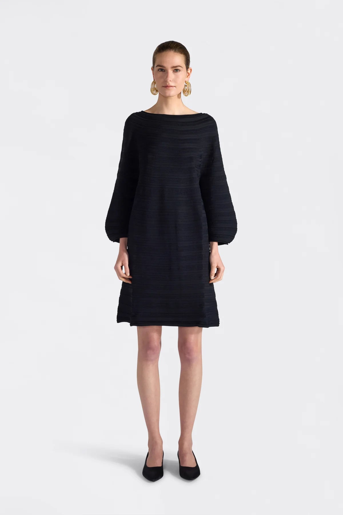 new york jersey dress Long Sleeve – LIANA NYC With a V COLOR:PINK BLISS Eileen Fisher - Women's prohibition era fashion