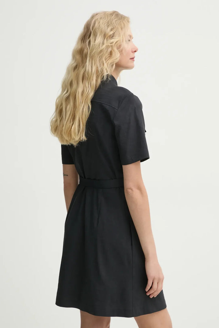 Short Sleeve Military Pocket Shirtdress - Concord