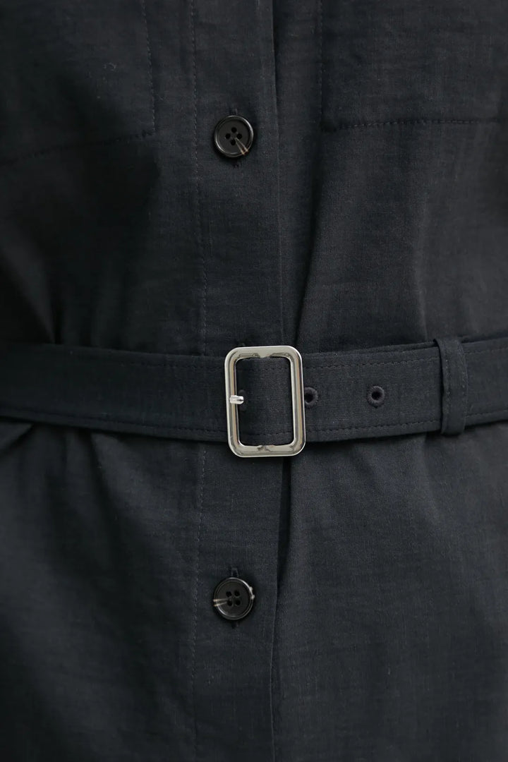 Short Sleeve Military Pocket Shirtdress - Concord
