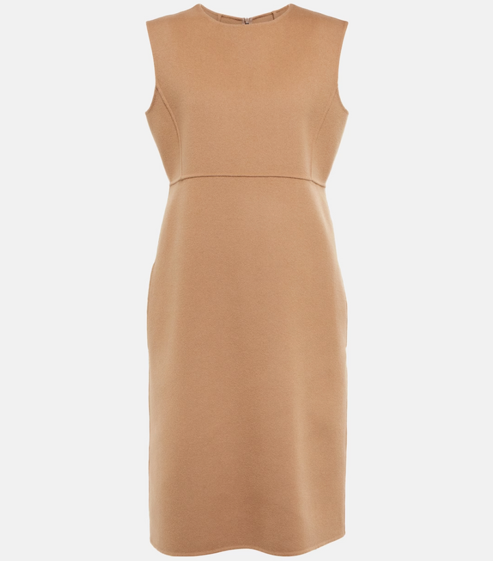 Crimea Virgin Wool Dress In Camel