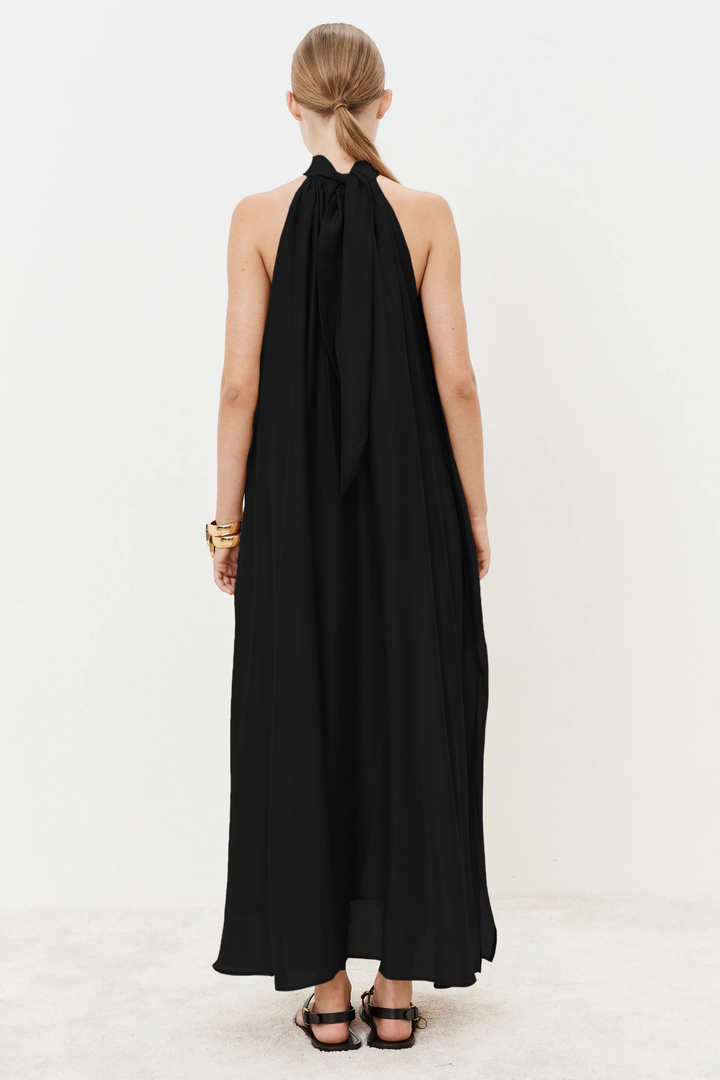 Sleeveless Turtleneck Dress - Black