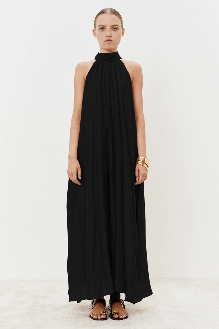 Sleeveless Turtleneck Dress - Black