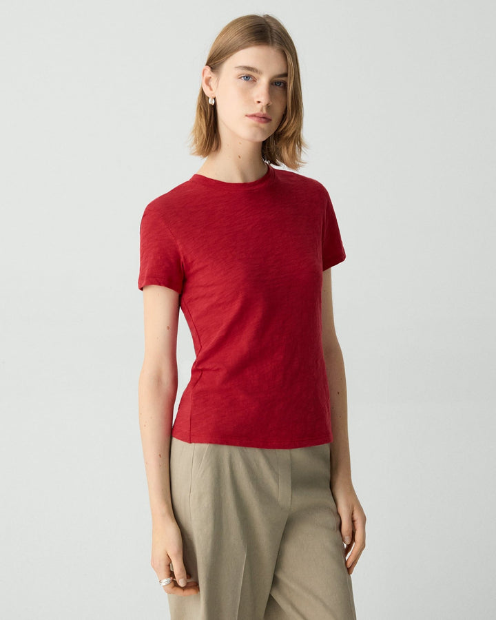 Tiny Tee in Organic Slub Cotton - Cherry