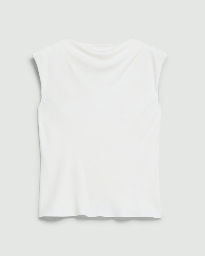 Cap Sleeve Shirt in Silk Georgette