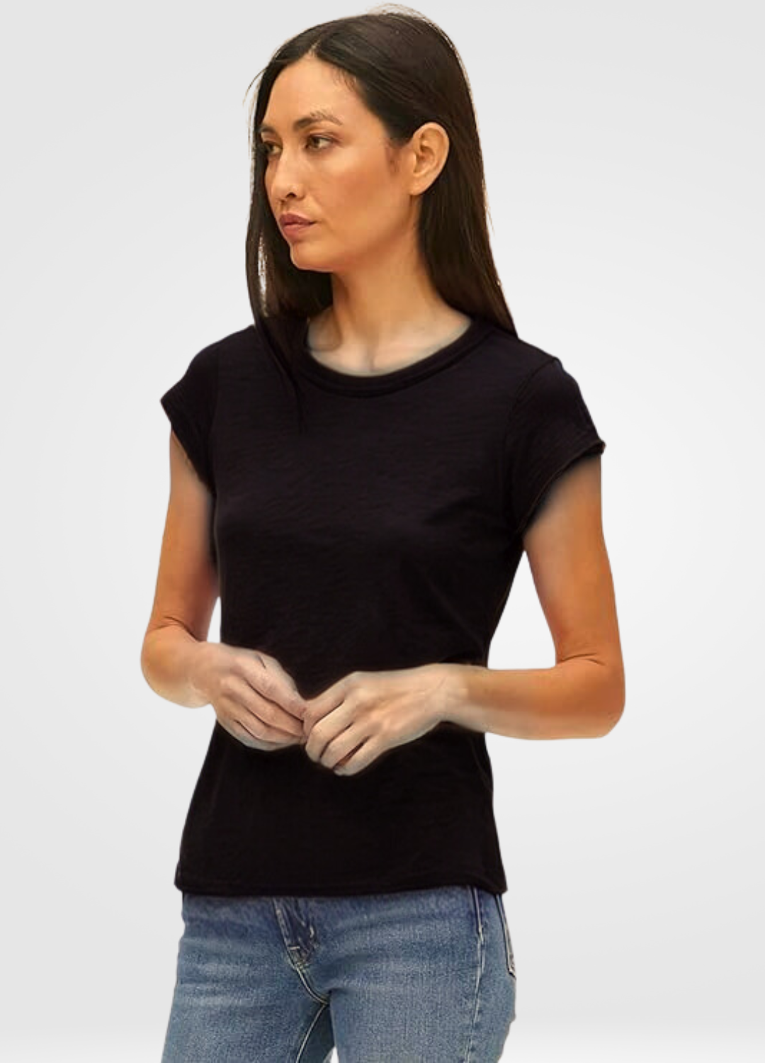 Short Sleeve Slub Crewneck Tee