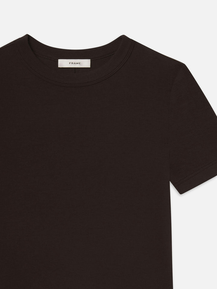 The Rib Baby Tee - Espresso