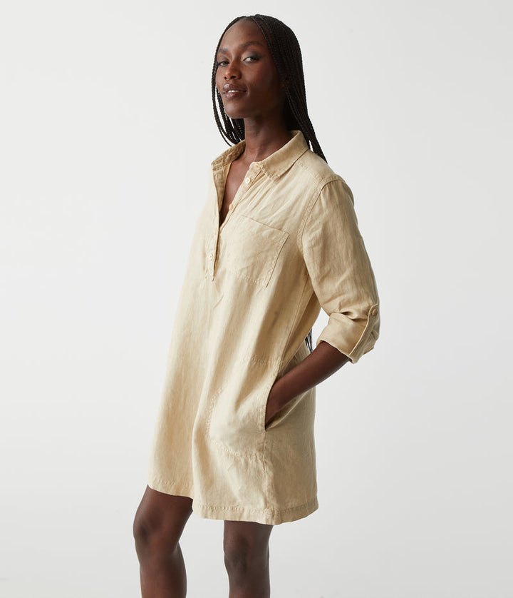 Eleanor Linen Collar Dress