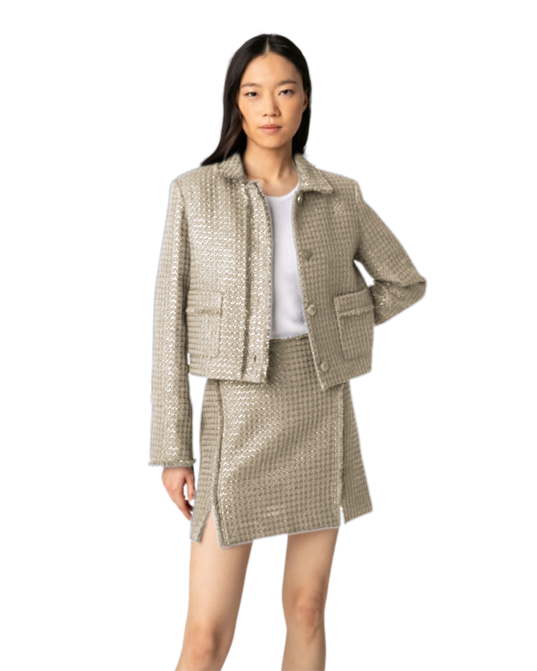 Woven Boucle Jacket - Ivory
