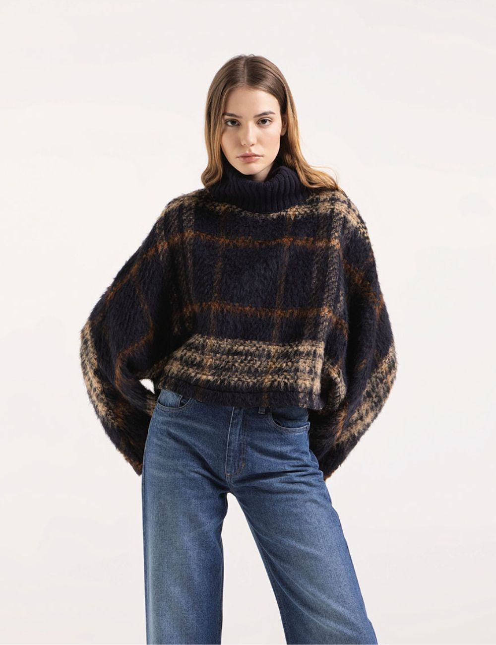Brushed Plaid Sweater
