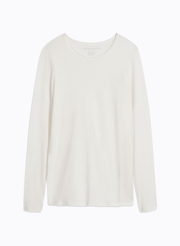 Long Sleeve Cotton Cashmere T Shirt Rails Cotton Cashmere Long