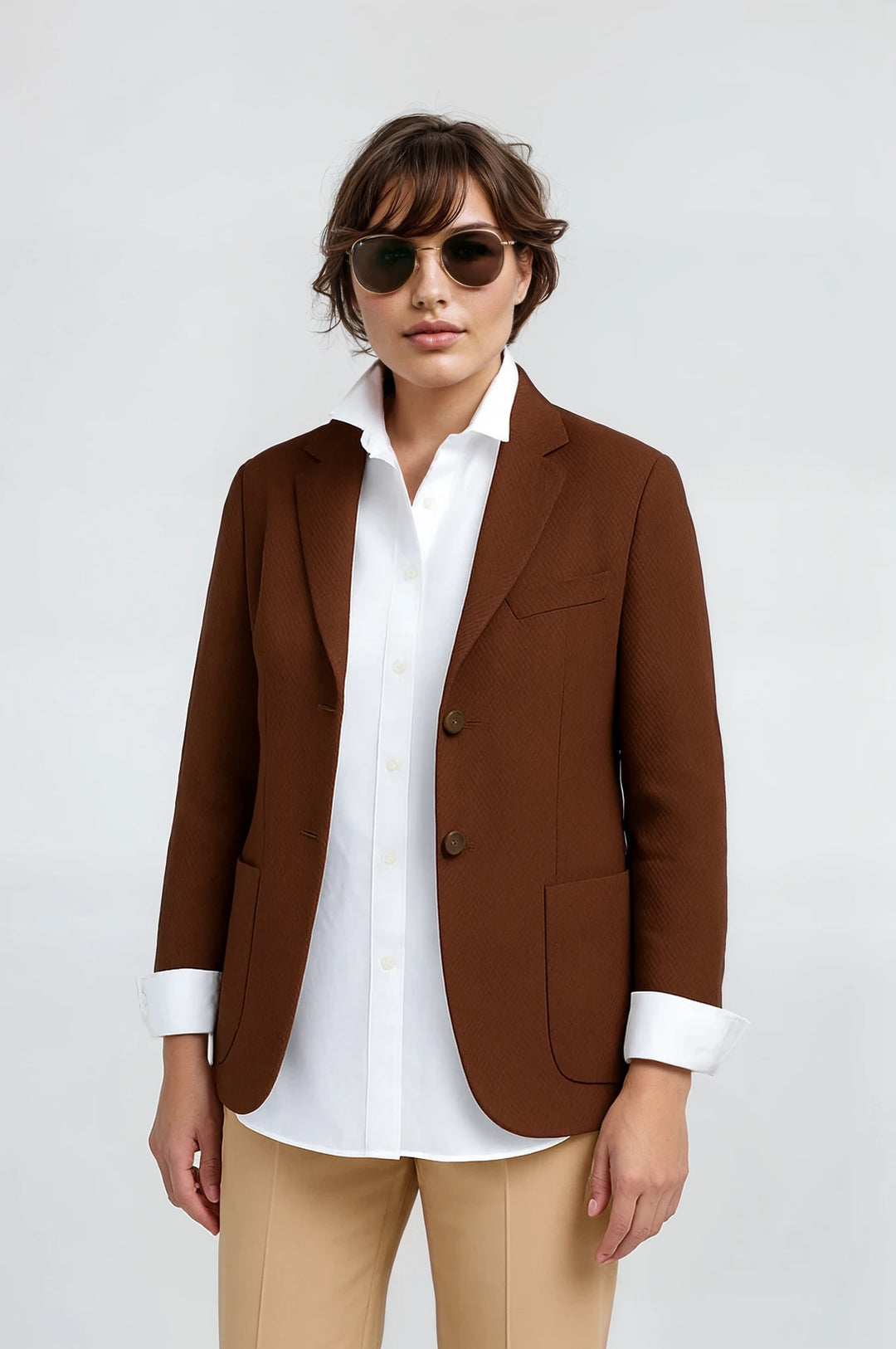 Honeycomb Slim Long Jacket