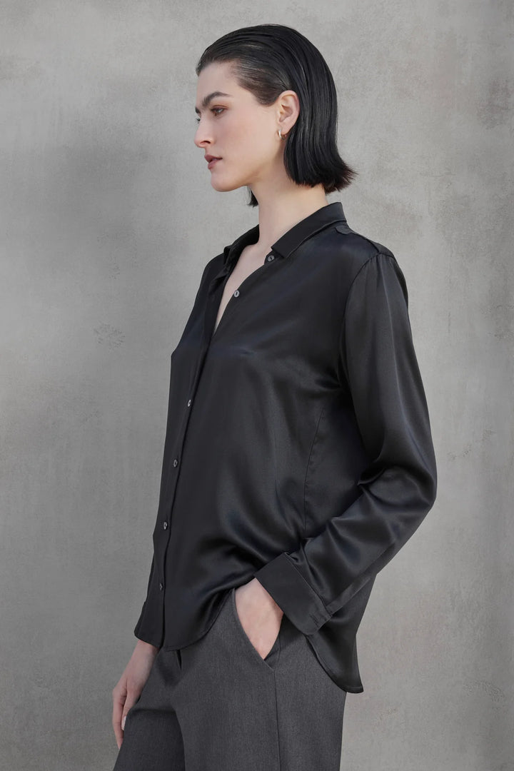 Calabasas Silk Charmeuse Blouse