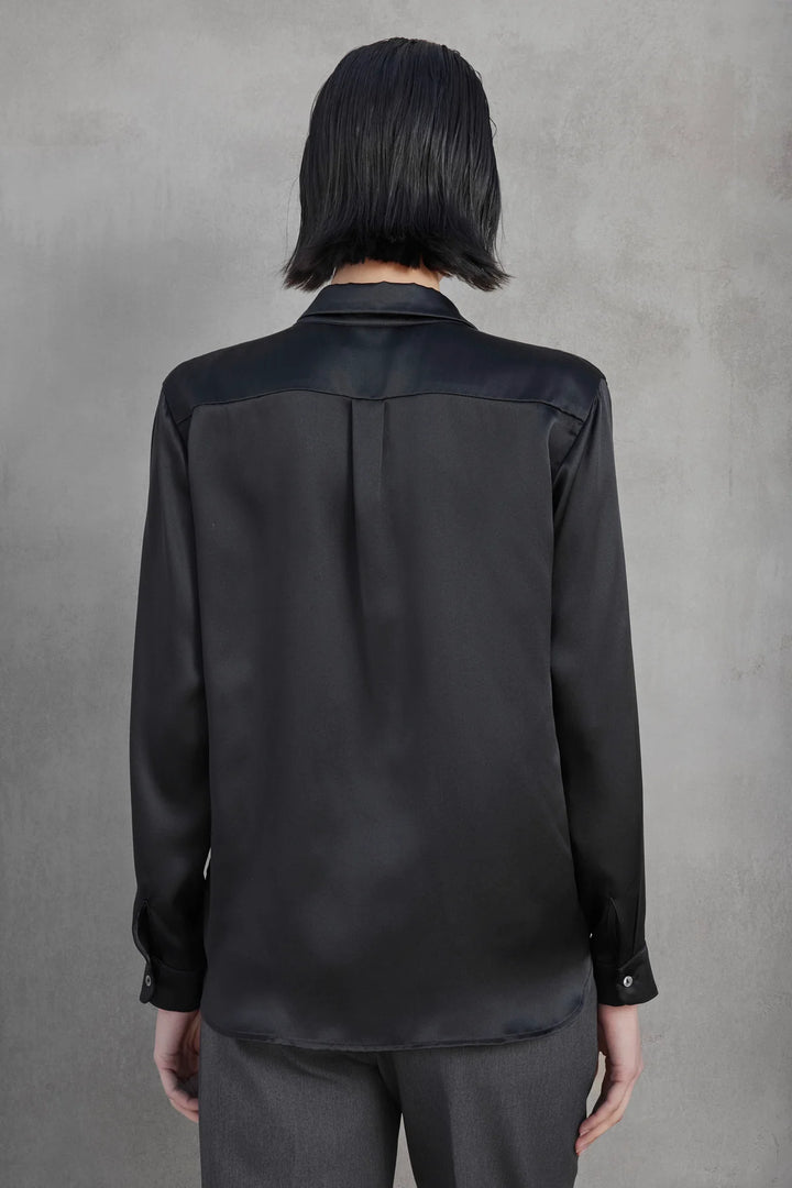 Calabasas Silk Charmeuse Blouse