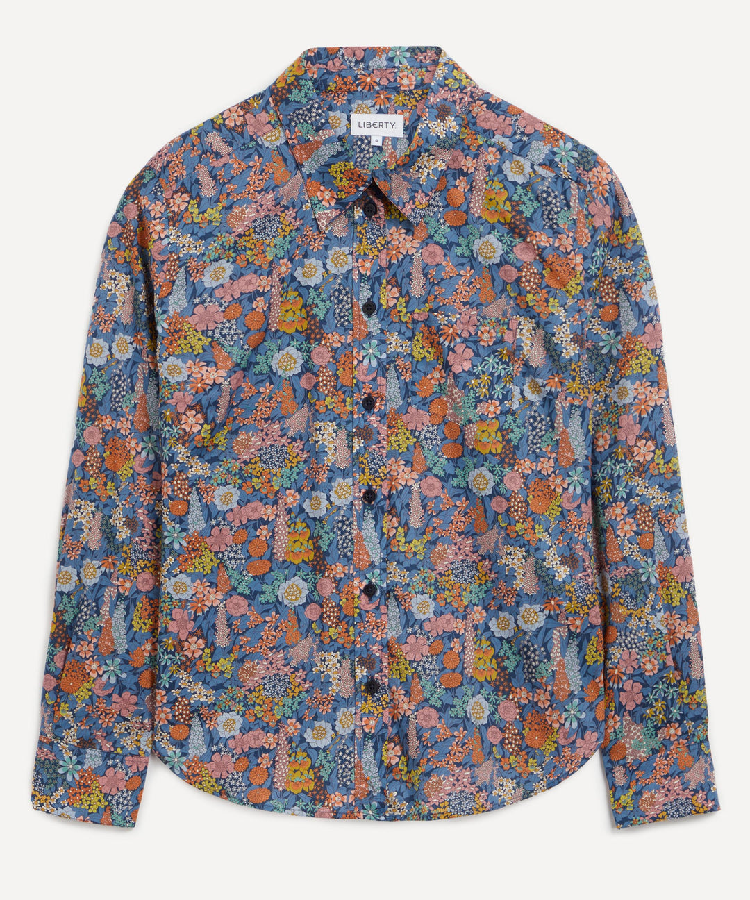 Ciara Fitted Tana Lawn Cotton Shirt- Light Blue